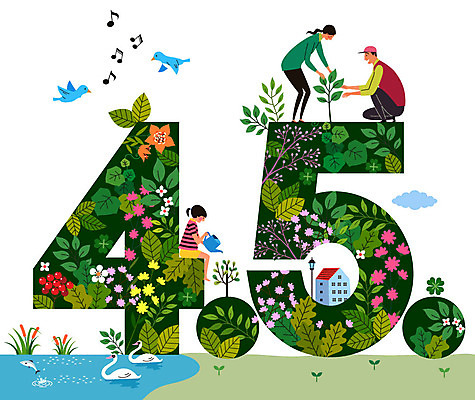 나무 동물 구름 여자 남자 꽃 어린이 가로등 음표 일러스트 자연 조류 주택 사람 성인 건물 세명 초록색 숫자 새싹 환경 연못 식목일 백조 나무심기 국내일러스트 AI파일 자연요소 식물 문자 건축물 기호 공공시설 기념일 음악 컬러 생태계 심기 파일형식 벡터