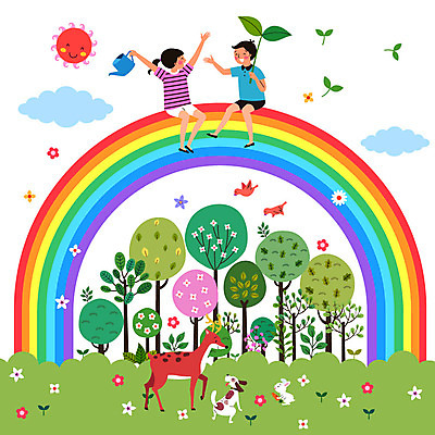 나무 동물 구름 여자 남자 꽃 어린이 무지개 일러스트 자연 사슴 사람 앉기 소녀 소년 두명 태양 새싹 환경 물뿌리개 토끼 강아지 식목일 즐거움 반려 어린이만 국내일러스트 AI파일 자연요소 식물 기념일 감정 포유류 모션 반려동물 개 생태계 파일형식 벡터