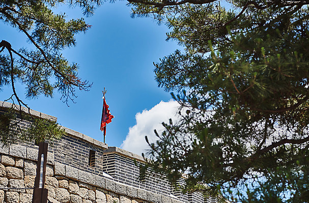포토 JPG 주간 나무 구름 여행 한국건축 유적지 하늘 풍경 사람없음 야외 관광지 봄 문화재 성 역사 한국사 성벽 강화도 국내여행 명승지 사적지 강화초지진 국내포토 자연요소 식물 건축물 계절 건축 고건축 인천 파일형식