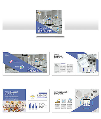 템플릿 ZIP 리플렛 지폐 돈 팜플렛 사람없음 금융 파란색 동전 저금통 계산기 서비스 은행 금고 인디자인 INDD 오픈뱅킹 이미지템플릿 컬러 문구용품 경제 장비 저축 재산 뱅킹 파일형식