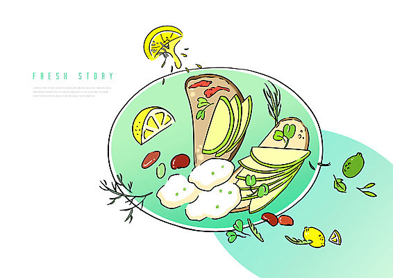 PSD 음식 채소 일러스트 재료 서양음식 사람없음 초록색 레몬 레몬캐릭터 국내일러스트 일러캐릭터 캐릭터 컬러 과일 파일형식