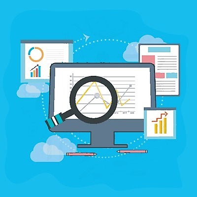 EPS 해외이미지 템플릿 산업 포스터 백그라운드 일러스트 회사 비즈니스 돋보기 그래프 설계 아이디어 사람없음 컴퓨터 자료 인포그래픽 성장 계획 분석 보고서 마케팅 해외202004 해외일러스트 컨셉 전자제품 파일형식 벡터