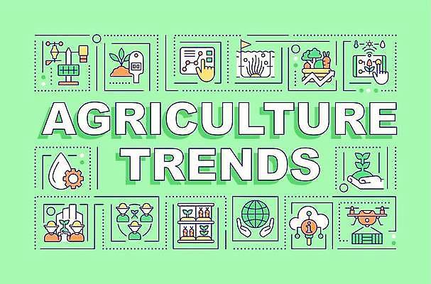 EPS 해외이미지 디자인 선 백그라운드 컨셉 농업 일러스트 타이포그라피 사람없음 단어 농장 유행 환경 디지털 플랫 스마트 에코 밭일 해외일러스트 문자 산업 파일형식 벡터 이미지허브