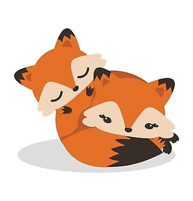EPS 해외이미지 새끼 두마리 일러스트 사람없음 귀여움 잠 어미 여우 웅크림 해외일러스트 동물 컨셉 2 포유류 모션 파일형식 벡터 이미지허브