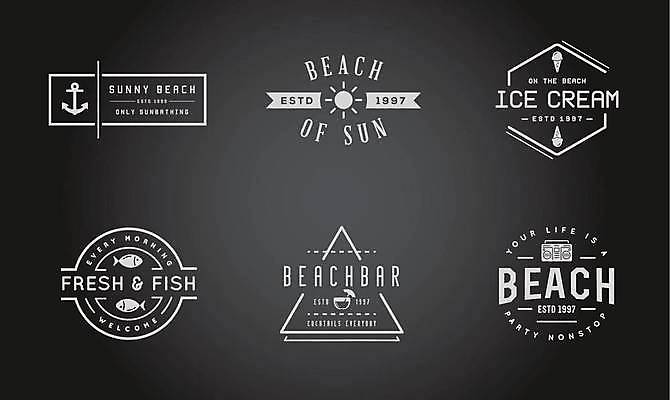 EPS 해외이미지 디자인 바다 일러스트 아이스크림 어류 사람없음 세트 태양 라벨 식당 바 선술집 심볼 닻 해외일러스트 자연요소 디저트 프레임 상점 수중동물 술집 파일형식 벡터 이미지허브