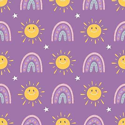 EPS 해외이미지 별 백그라운드 무지개 패턴 일러스트 사람없음 태양 보라색 해외일러스트 자연요소 컬러 무늬 파일형식 벡터 이미지허브