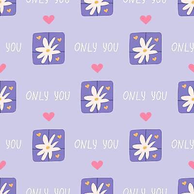 EPS 해외이미지 꽃 백그라운드 패턴 일러스트 사람없음 선물상자 보라색 하트 해외일러스트 모양 식물 컬러 무늬 선물 상자 파일형식 벡터 이미지허브