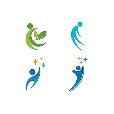 EPS 해외이미지 잎 일러스트 사람모양 사람없음 파란색 반짝임 심볼 해외일러스트 모양 식물 컬러 모션 파일형식 벡터 이미지허브