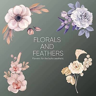 EPS 해외이미지 꽃 잎 일러스트 프레임 사람없음 다양 화려 꽃프레임 엘리먼트 해외일러스트 식물 다수 컨셉 파일형식 벡터 이미지허브