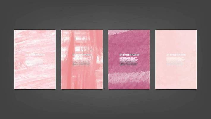 EPS 해외이미지 디자인 배너 분홍색 백그라운드 일러스트 추상 사람없음 세로 세트 해외일러스트 컬러 무늬 파일형식 벡터 이미지허브