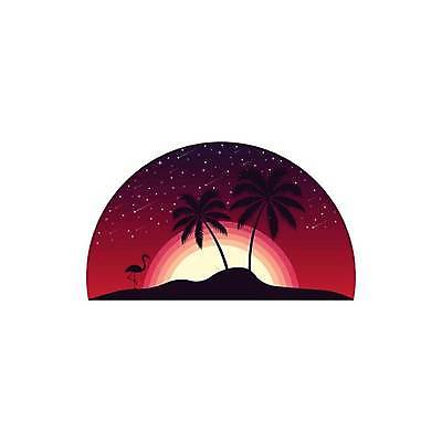 EPS 해외이미지 디자인 별 바다 일러스트 사람없음 여름 야자수 태양 유성 플라밍고 심볼 해외일러스트 자연요소 나무 계절 조류 파일형식 벡터 이미지허브