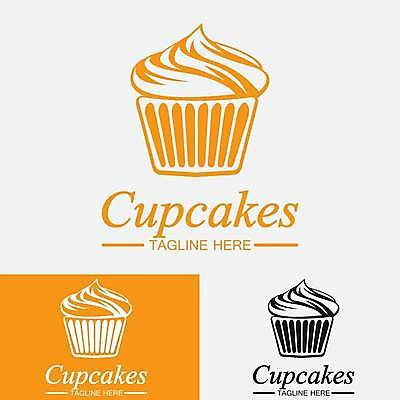 EPS 해외이미지 디자인 스티커 일러스트 사람없음 노란색 라벨 빵집 달콤 심볼 크림 해외일러스트 컬러 프레임 상점 맛 파일형식 벡터 이미지허브