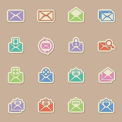 EPS 해외이미지 스티커 일러스트 사람없음 세트 컬러풀 라벨 메시지 문자메시지 해외일러스트 컬러 프레임 파일형식 벡터 이미지허브