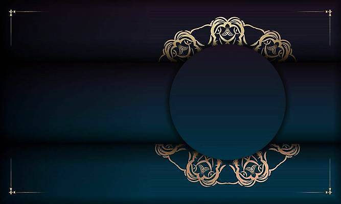 EPS 해외이미지 문양 디자인 백그라운드 일러스트 프레임 사람없음 금색 원형 화려 고급 남색 카피스페이스 해외일러스트 도형 컬러 컨셉 공백 파일형식 벡터 이미지허브