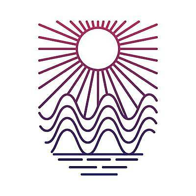 EPS 해외이미지 물결 바다 라인일러스트 일러스트 사람없음 여름 태양 보라색 심볼 라인아트 해외일러스트 자연요소 계절 선 컬러 파일형식 벡터 이미지허브