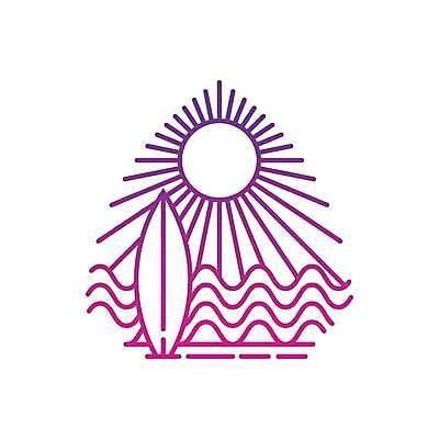 EPS 해외이미지 물결 바다 라인일러스트 일러스트 사람없음 여름 태양 보라색 서핑보드 심볼 라인아트 해외일러스트 자연요소 계절 선 컬러 보드_스포츠 파일형식 벡터 이미지허브