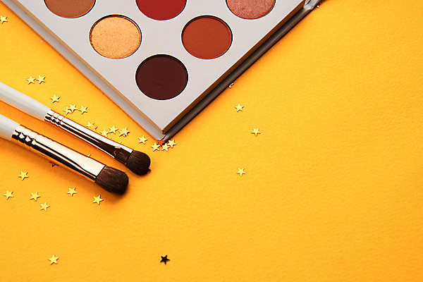 포토 JPG 해외이미지 사람없음 세트 뷰티 화장품 오브젝트 아이섀도 메이크업브러쉬 해외포토 붓 파일형식 이미지허브