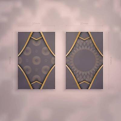 EPS 해외이미지 디자인 백그라운드 패턴 일러스트 명함 사람없음 세트 갈색 고급 만다라 목업 해외일러스트 컬러 컨셉 무늬 파일형식 벡터 이미지허브