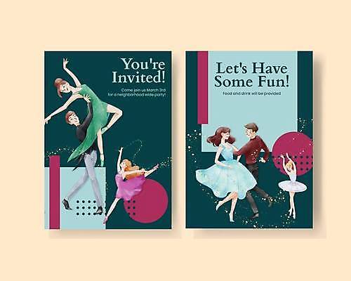 EPS 해외이미지 전신 여자 남자 일러스트 팜플렛 여러명 성인 반짝임 세트 사각형 춤 원형 청록색 커플댄스 성인만 해외일러스트 도형 컬러 다수 모션 문화예술 사람 파일형식 벡터 이미지허브