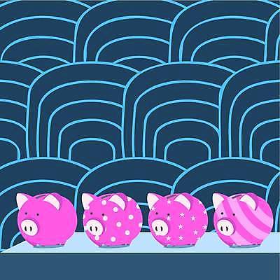 EPS 해외이미지 백그라운드 무늬 일러스트 프레임 사람없음 돼지저금통 카피스페이스 해외일러스트 공백 저금통 파일형식 벡터 이미지허브