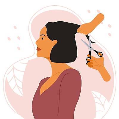 EPS 해외이미지 손 여자 일러스트 한명 들기 성인 신체부위 뷰티 이발 자르기 머리손질 미용가위 성인여자한명만 해외일러스트 1 모션 가위_도구 사람 미용용품 여자한명만 성인여자만 파일형식 벡터 이미지허브