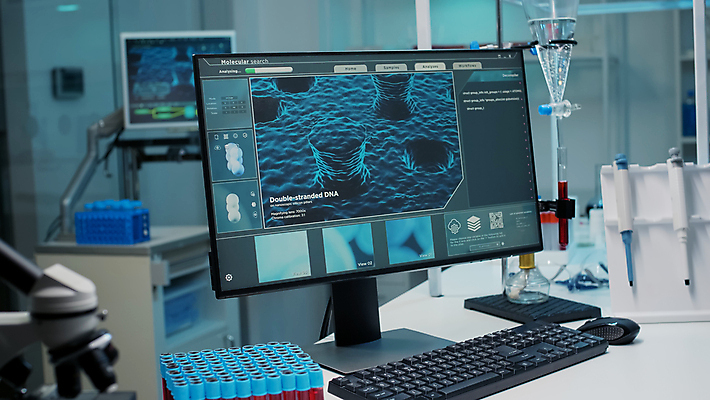 포토 JPG 해외이미지 실내 실험기구 사람없음 컴퓨터 모니터 키보드 실험실 책상 프로그램 해외포토 과학 가구 실험 내부 전자제품 파일형식 이미지허브