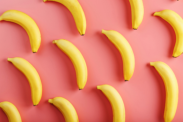 포토 JPG 해외이미지 분홍색 백그라운드 패턴 바나나 사람없음 노란색 패턴백그라운드 해외포토 컬러 무늬 과일 파일형식 이미지허브