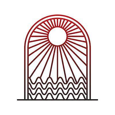 EPS 해외이미지 물결 바다 라인일러스트 일러스트 사람없음 여름 태양 보라색 심볼 라인아트 아치 해외일러스트 자연요소 계절 선 컬러 파일형식 벡터 이미지허브