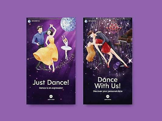 EPS 해외이미지 전신 여자 남자 일러스트 팜플렛 여러명 성인 반짝임 세트 보라색 춤 샹들리에 미러볼 커플댄스 성인만 해외일러스트 컬러 다수 모션 문화예술 조명 사람 장식 파일형식 벡터 이미지허브