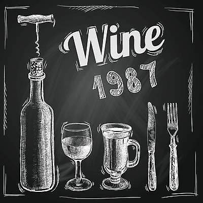 EPS 해외이미지 포크 와인잔 일러스트 사람없음 와인 칠판 클래식 나이프 와인병 와인오프너 해외일러스트 식기 컨셉 술잔 병_용기 주류 칼 병따개 파일형식 벡터 이미지허브