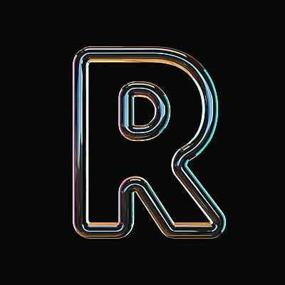포토 JPG 해외이미지 알파벳 영어 타이포그라피 사람없음 그래픽 3D 입체 네온 R 해외포토 문자 디지털합성 파일형식 이미지허브