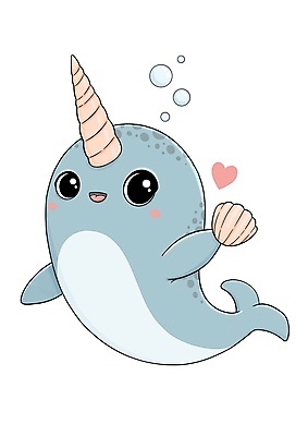 포토 JPG 해외이미지 한마리 디자인 동물캐릭터 조개 들기 사람없음 귀여움 하트 일각고래 해외포토 모양 동물 캐릭터 1 컨셉 모션 어패류 고래 파일형식 이미지허브