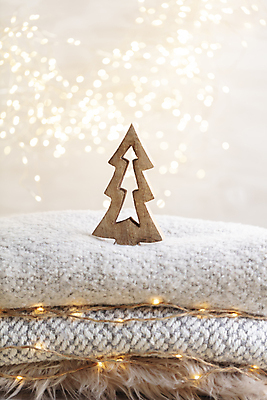 포토 JPG 해외이미지 사람없음 목재 미니어처 스웨터 니트 미니트리 트리모양 해외포토 모양 나무 상의 재료 크리스마스트리 모형 파일형식 이미지허브