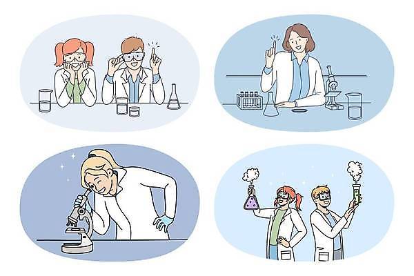 EPS 해외이미지 캐릭터 과학 컨셉 일러스트 실험 사람 치료 세트 약 실험실 바이러스 질병 생명공학 연구원 만화 약국 수집 과학자 분석 그림 생물학 윤곽 미생물 튜브 발견 조제 개발 백신 약사 예방접종 인플루엔자 화학물질 화학자 항생제 해외일러스트 일러캐릭터 직업 교육 의학 생물 화학 만들기 접종 학자 파일형식 벡터 이미지허브