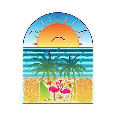 EPS 해외이미지 디자인 바다 일러스트 조류 사람없음 여름 야자수 태양 게 서핑보드 플라밍고 심볼 아치 해외일러스트 자연요소 나무 동물 계절 갑각류 보드_스포츠 파일형식 벡터 이미지허브