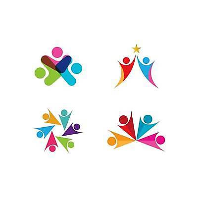 EPS 해외이미지 일러스트 협력 사람모양 함께함 사람없음 컬러풀 심볼 커뮤니티 해외일러스트 모양 컬러 컨셉 파일형식 벡터 이미지허브