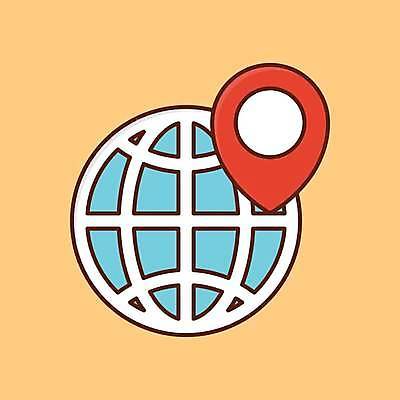 EPS 해외이미지 디자인 도로 여행 컨셉 지도 일러스트 표시 파란색 글로벌 라벨 플랫 방향 심볼 흔적 사인 검색 포인트 네비게이션 발견 GPS 루트 충고 해외일러스트 길 컬러 교통시설 프레임 금융 파일형식 벡터 이미지허브