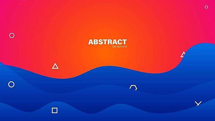 EPS 해외이미지 물결 백그라운드 일러스트 추상 사람없음 빨간색 파란색 웨이브 기하학 물결무늬 해외일러스트 컬러 무늬 파일형식 벡터 이미지허브