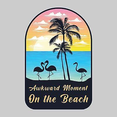 EPS 해외이미지 디자인 바다 일러스트 사람없음 야자수 태양 플라밍고 심볼 아치 해외일러스트 자연요소 나무 조류 파일형식 벡터 이미지허브