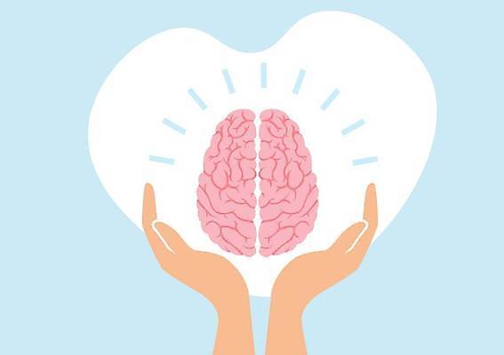 EPS 해외이미지 손 하늘색 일러스트 건강 신체부위 건강관리 하트 뇌 해외일러스트 모양 관리 사람 파란색 파일형식 벡터 이미지허브