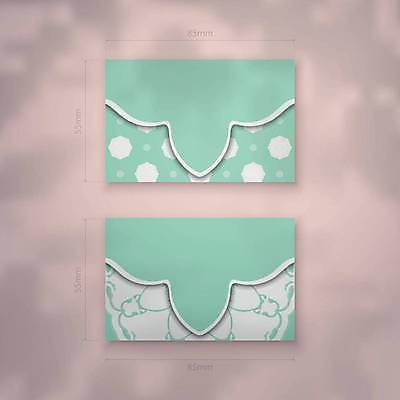 EPS 해외이미지 디자인 백그라운드 패턴 일러스트 명함 사람없음 세트 고급 만다라 민트색 목업 해외일러스트 카드프레임 컬러 컨셉 무늬 프레임 파일형식 벡터 이미지허브