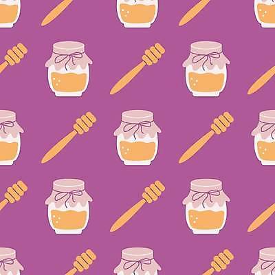 EPS 해외이미지 백그라운드 패턴 일러스트 사람없음 보라색 꿀 꿀단지 허니디퍼 해외일러스트 컬러 무늬 도구 파일형식 벡터 이미지허브