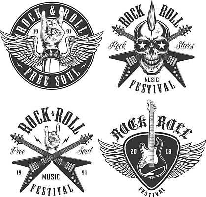 EPS 해외이미지 손 알파벳 백그라운드 일러스트 해골 흑백 타이포그라피 선글라스 머리 검은색 흰색 기타 빈티지 심볼 복고 락 번개모양 피크 해외일러스트 모양 문자 영어 안경 컬러 컨셉 현악기 뼈 촬영기법 신체부위 번개 로큰롤 파일형식 벡터 이미지허브