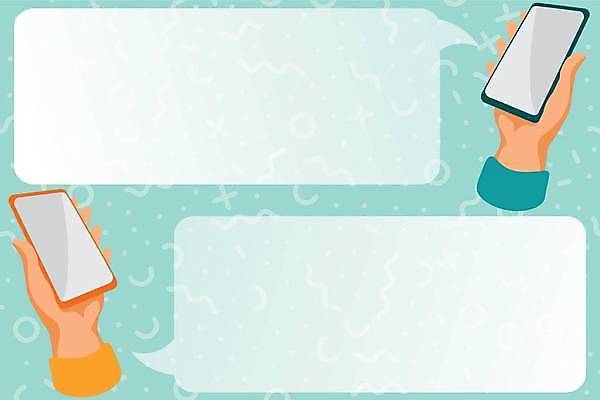 EPS 해외이미지 손 말풍선 일러스트 프레임 들기 신체부위 스마트폰 사각형 문자메시지 카피스페이스 해외일러스트 도형 모션 사람 핸드폰 스마트기기 공백 메시지 파일형식 벡터 이미지허브