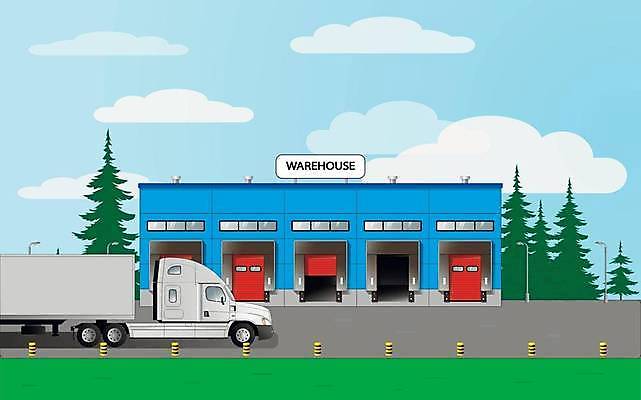 EPS 해외이미지 디자인 배너 산업 일러스트 비즈니스 자동차 주택 건물 상자 화물 도시 상품 큼 컨테이너 창고 속도 대문 상업 수납 짐차 로딩 복잡 해외일러스트 건축물 육상교통 컨셉 문 운송업 크기 파일형식 벡터 이미지허브