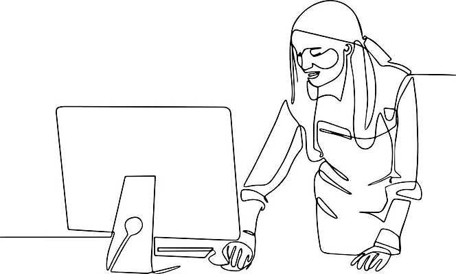 EPS 해외이미지 여자 라인일러스트 일러스트 한명 상반신 성인 컴퓨터 모니터 청소 라인아트 손그림 드로잉 닦기 성인여자한명만 해외일러스트 1 선 모션 미술 사람 전자제품 여자한명만 성인여자만 파일형식 벡터 이미지허브