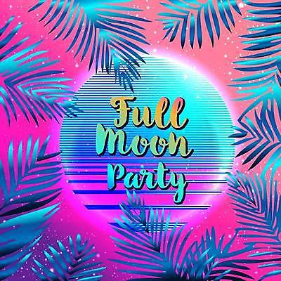 EPS 해외이미지 분홍색 일러스트 타이포그라피 사람없음 파란색 반짝임 태양 사이버 복고 네온 열대잎 테크노 해외일러스트 자연요소 문자 컬러 잎 모션 파일형식 벡터 이미지허브