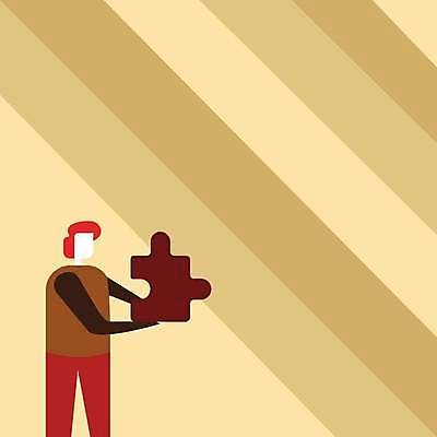 EPS 해외이미지 여자 백그라운드 일러스트 비즈니스 아이디어 한명 들기 상반신 성인 퍼즐 성인여자한명만 카피스페이스 해외일러스트 1 컨셉 모션 사람 공백 여자한명만 성인여자만 파일형식 벡터 이미지허브