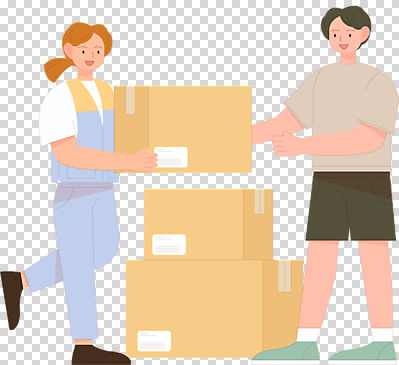전신 편집 편집이미지 여자 남자 서기 들기 누끼 성인 두명 택배기사 고객 배송 택배 주기 전달 획득 택배상자 PNG 성인만 편집소스 모션 사람 상자 운송업 배달원 파일형식