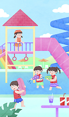 전신 PSD 구름 여자 남자 수영복 음료 어린이 하늘색 일러스트 탁자 하늘 잔 서기 들기 소녀 소년 여러명 상반신 여름 여름휴가 바캉스 수비 미끄럼틀 공격 구경 즐거움 콜라 구명조끼 튜브 물총 물총놀이 물총싸움 열대잎 워터슬라이드 워터파크 어린이만 국내일러스트 자연요소 식기 옷 계절 감정 가구 다수 잎 모션 놀이 휴가 수영장 사람 파란색 놀이기구 싸움 탄산음료 구조용품 파일형식 여름_계절
